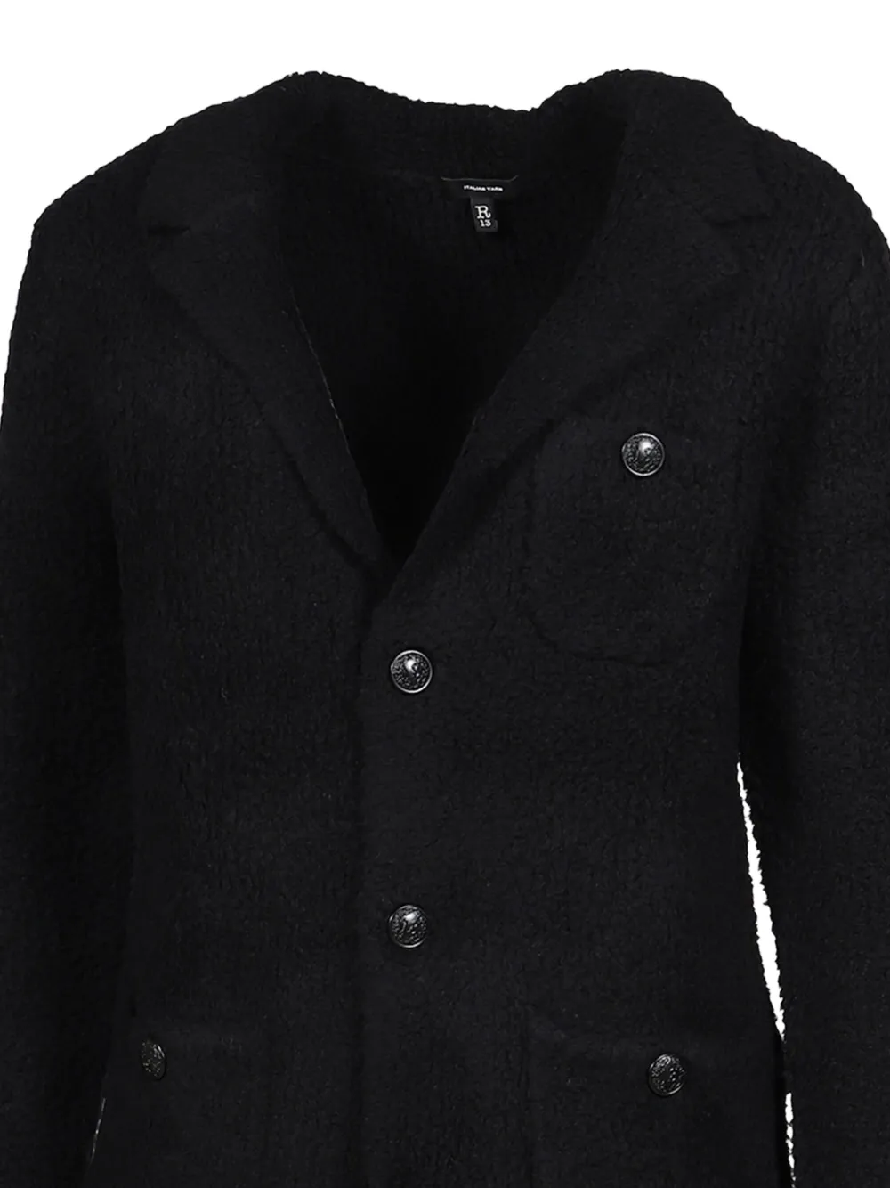 R13 Shrunken sweater blazer Zwart