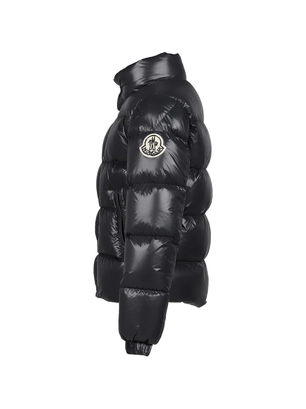 Moncler Bendola laqué short down jacket Zwart