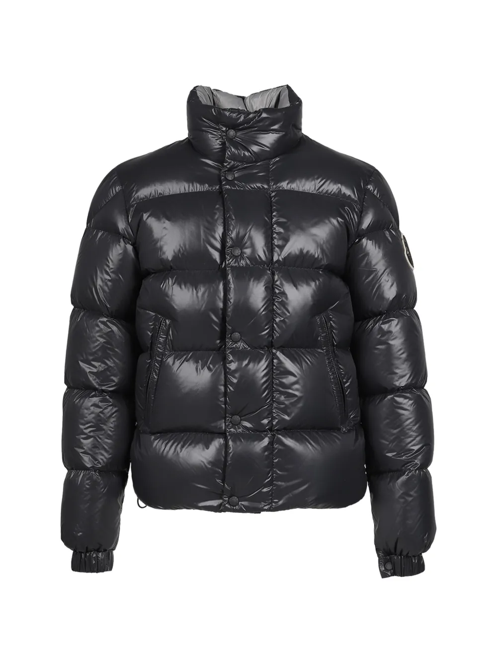 Moncler Bendola laqué short down jacket Zwart