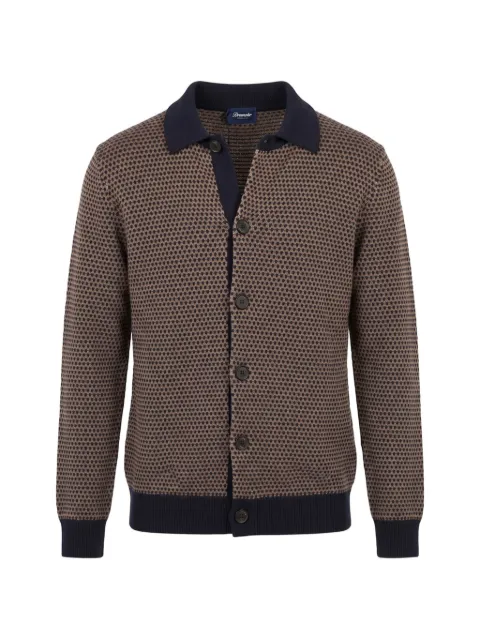 Drumohr micro-patterned wool cardigan