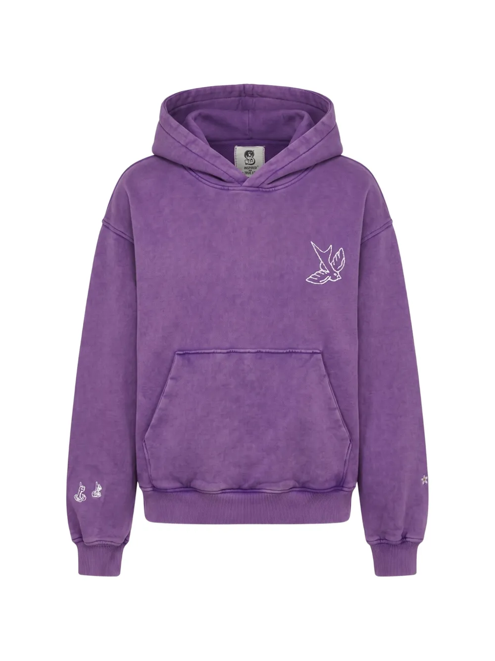 INSPIRED BY A TRUE STORY graphic-print cotton hoodie Paars