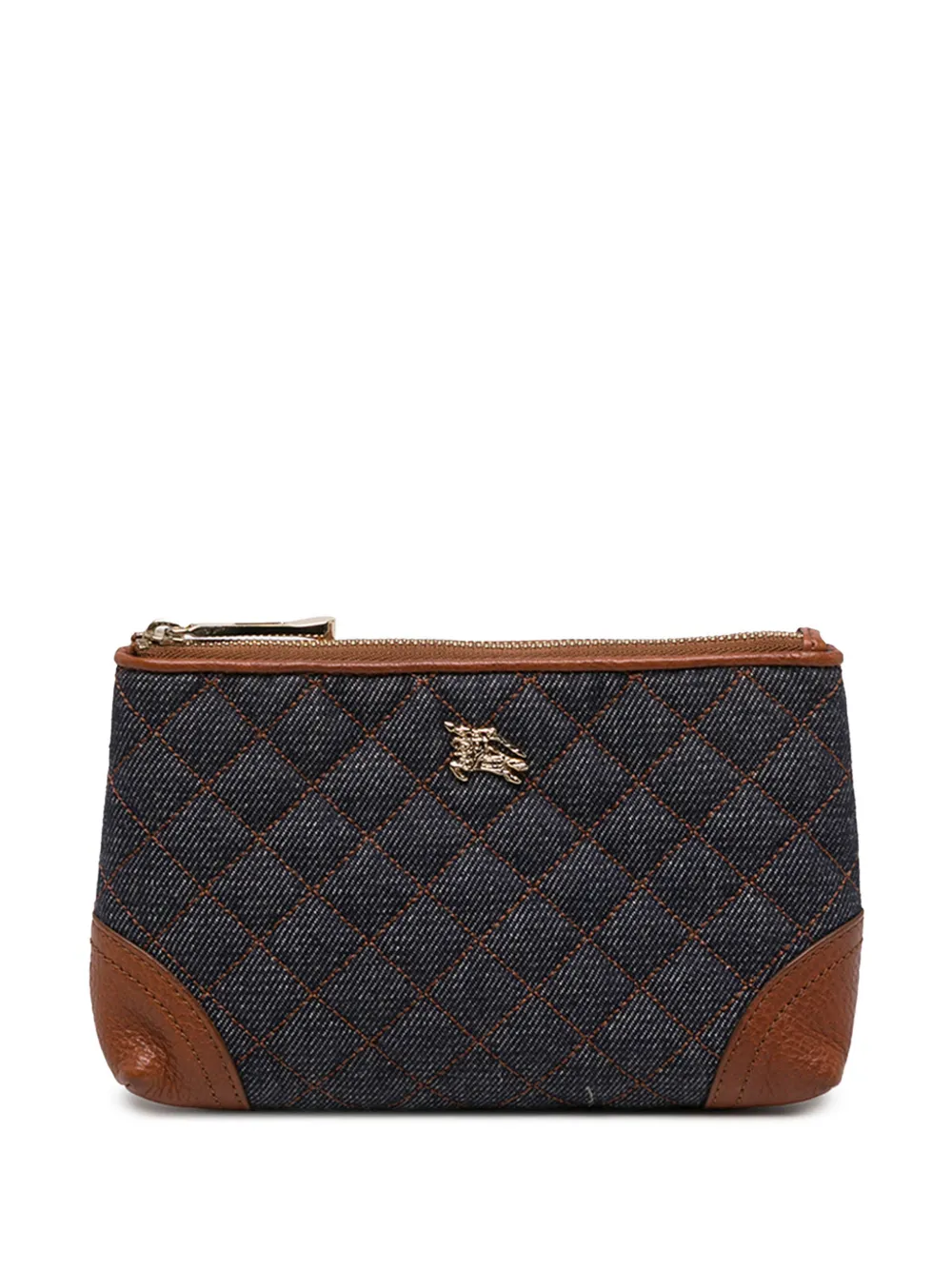 Burberry Pre-Owned 2000-2017 Quilted Denim Cosmetic pouch - Blau