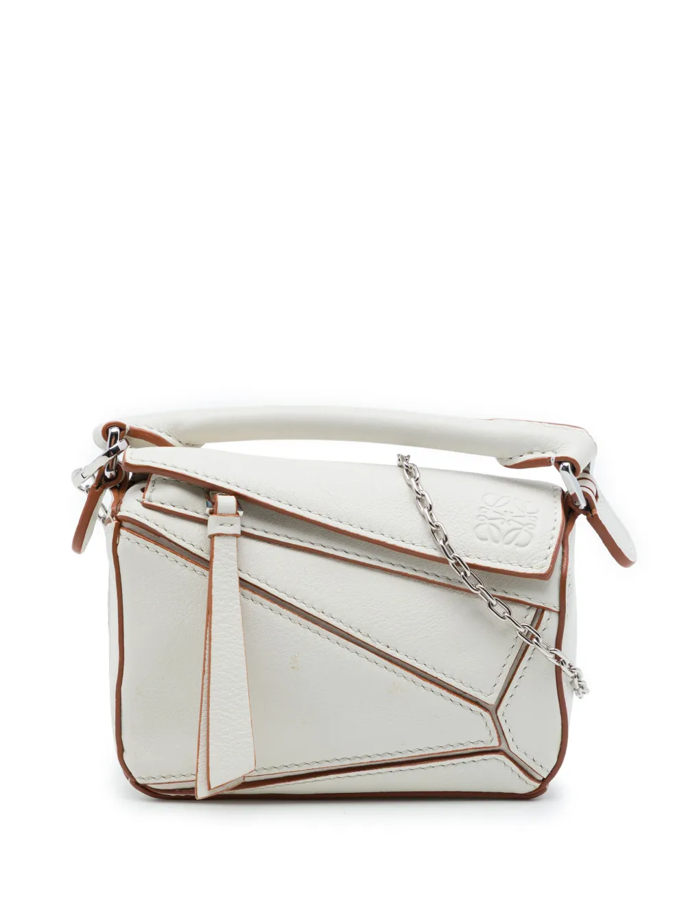Loewe Pre-Owned 2021 Nano Calfskin Puzzle satchel - Weiß