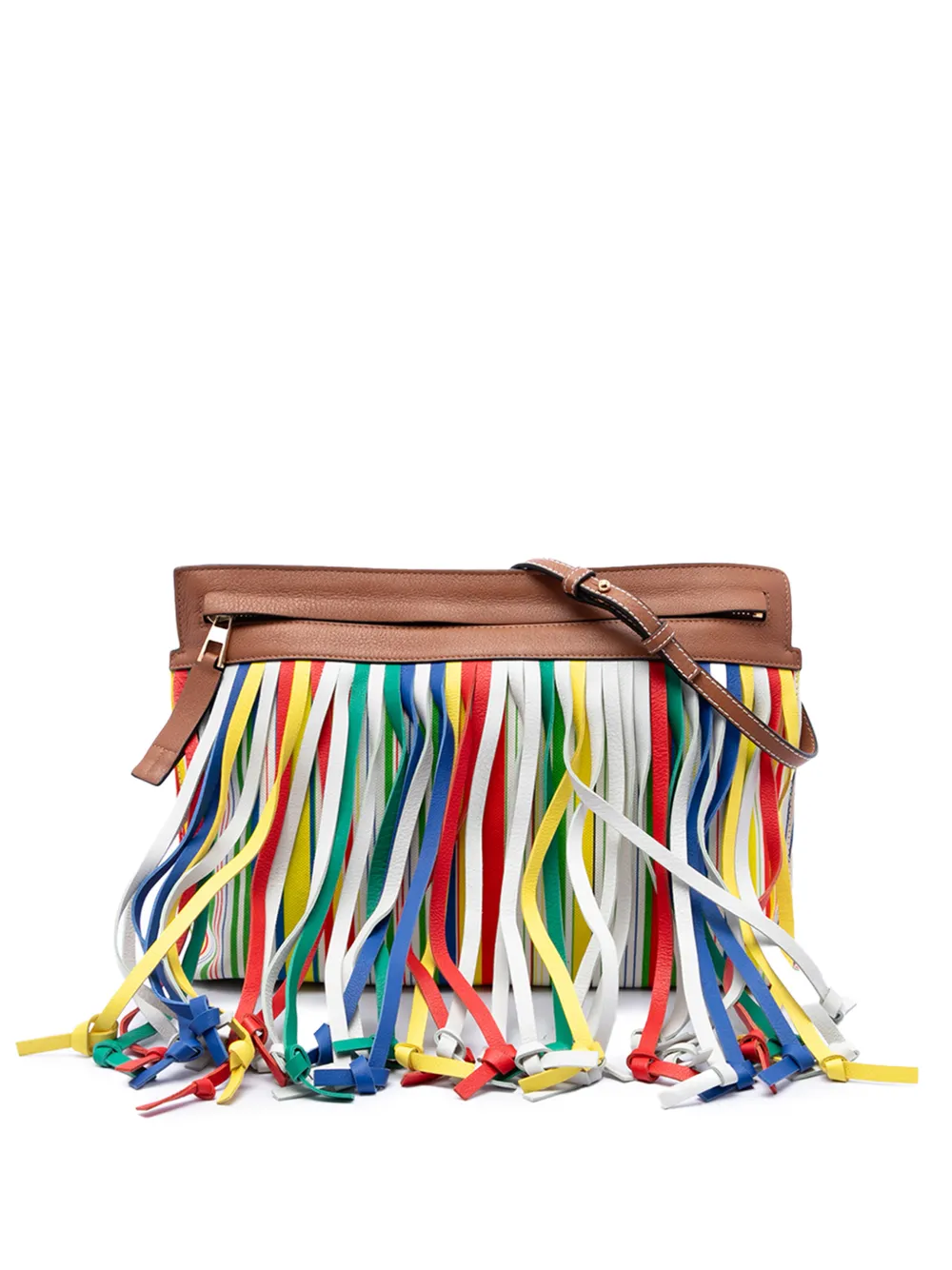 Loewe Pre-Owned 2017 Multicolor Leather Fringe T Pouch crossbody bag - Mehrfarbig
