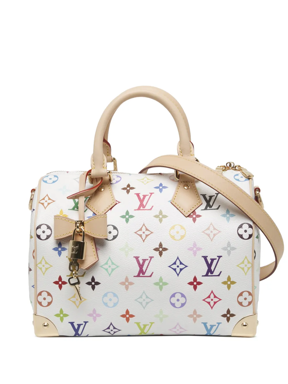 Louis Vuitton Pre-Owned 2021-2026 Takashi Murakami Monogram Multicolore Speedy Bandouliere 25 boston bag - Weiß