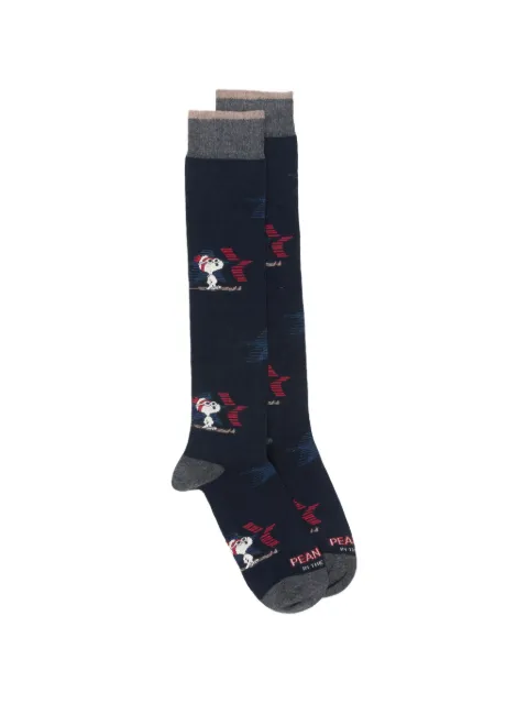 In The Box Snoopy-intarsia cotton socks