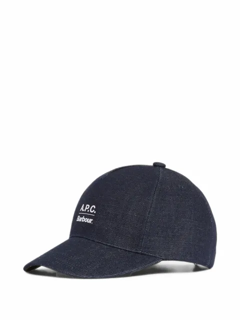 Barbour x A.P.C logo-print baseball cap