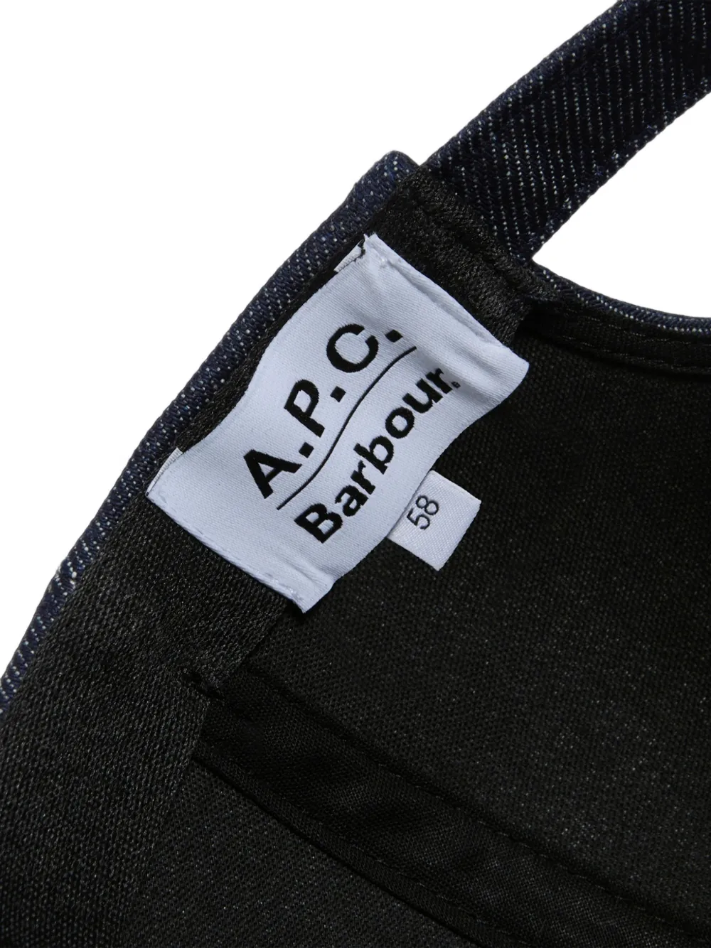 Barbour x A.P.C logo-print baseball cap Blauw
