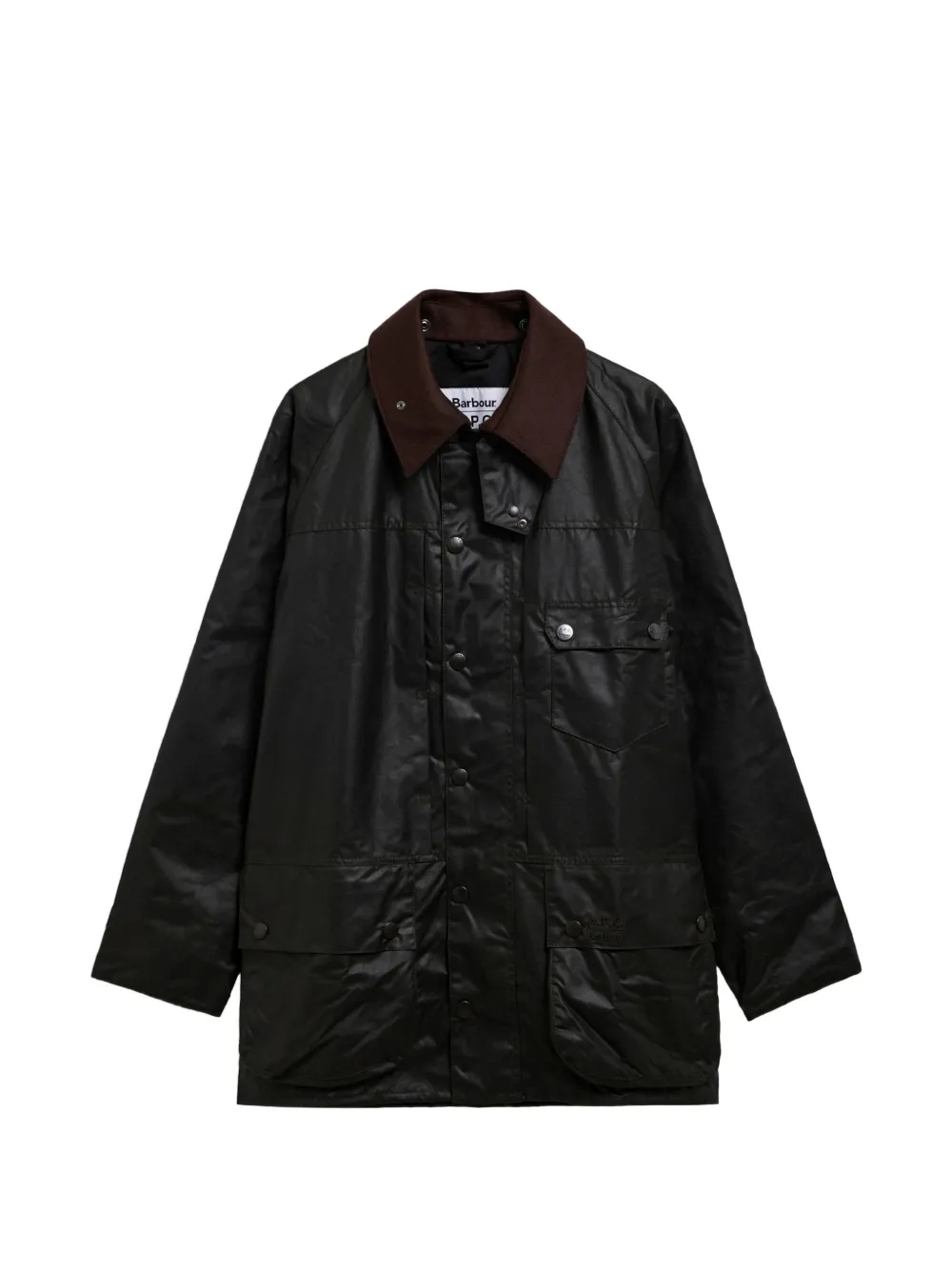 Barbour x A.P.C waxed-cotton jacket - Grün