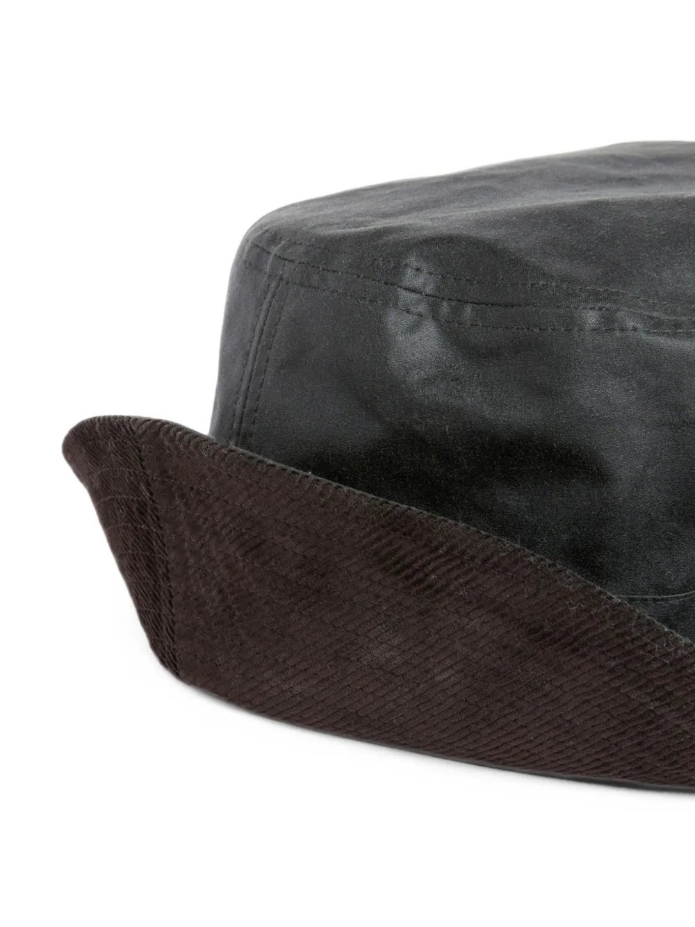 Barbour x A.P.C logo-patch waxed-cotton bucket hat Groen