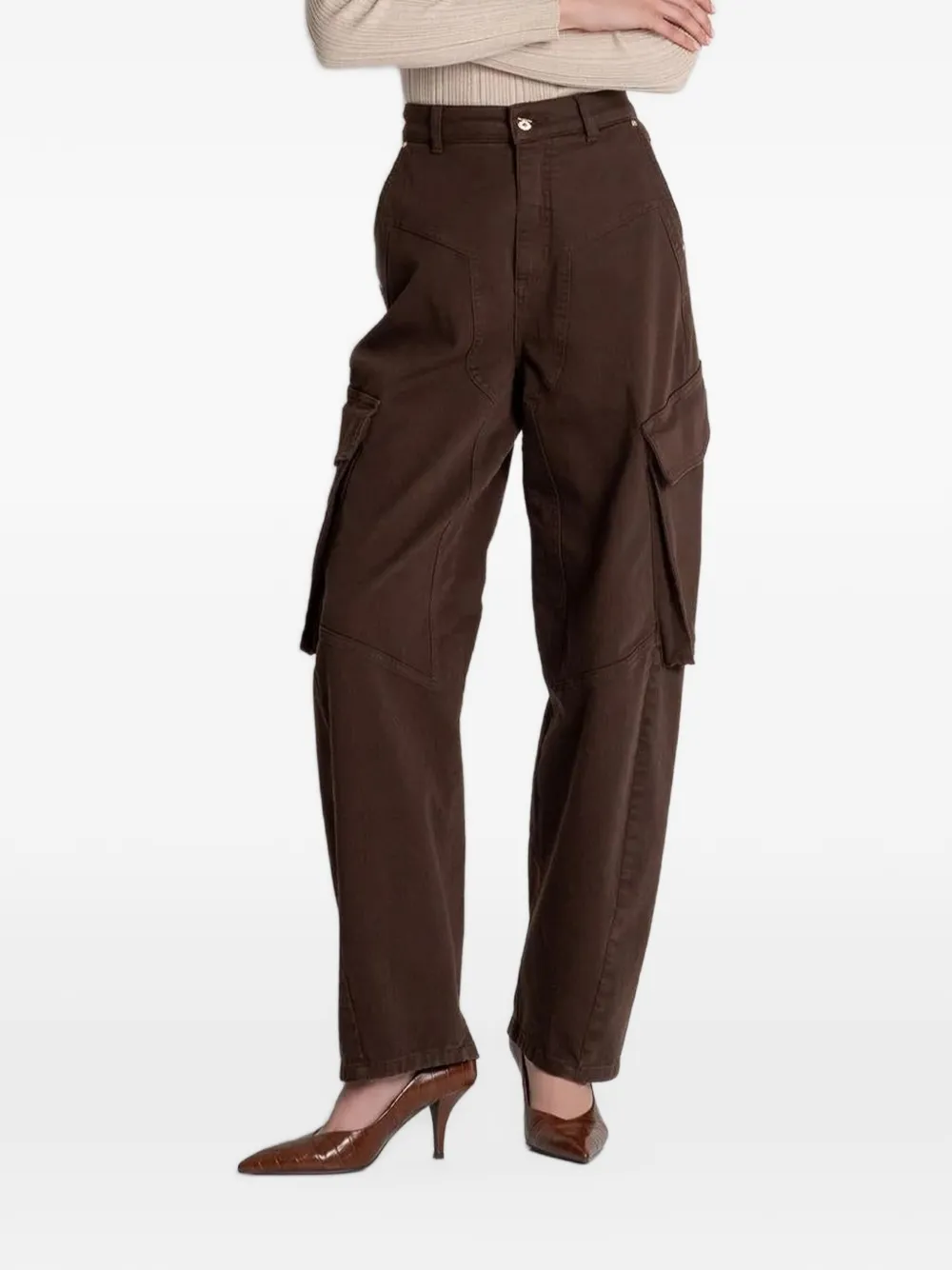 FRACOMINA panelled jeans - Braun