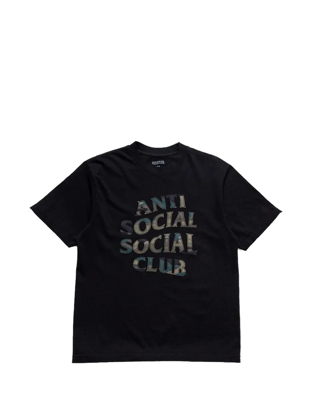 Anti Social Club camouflage-detail T-shirt Zwart