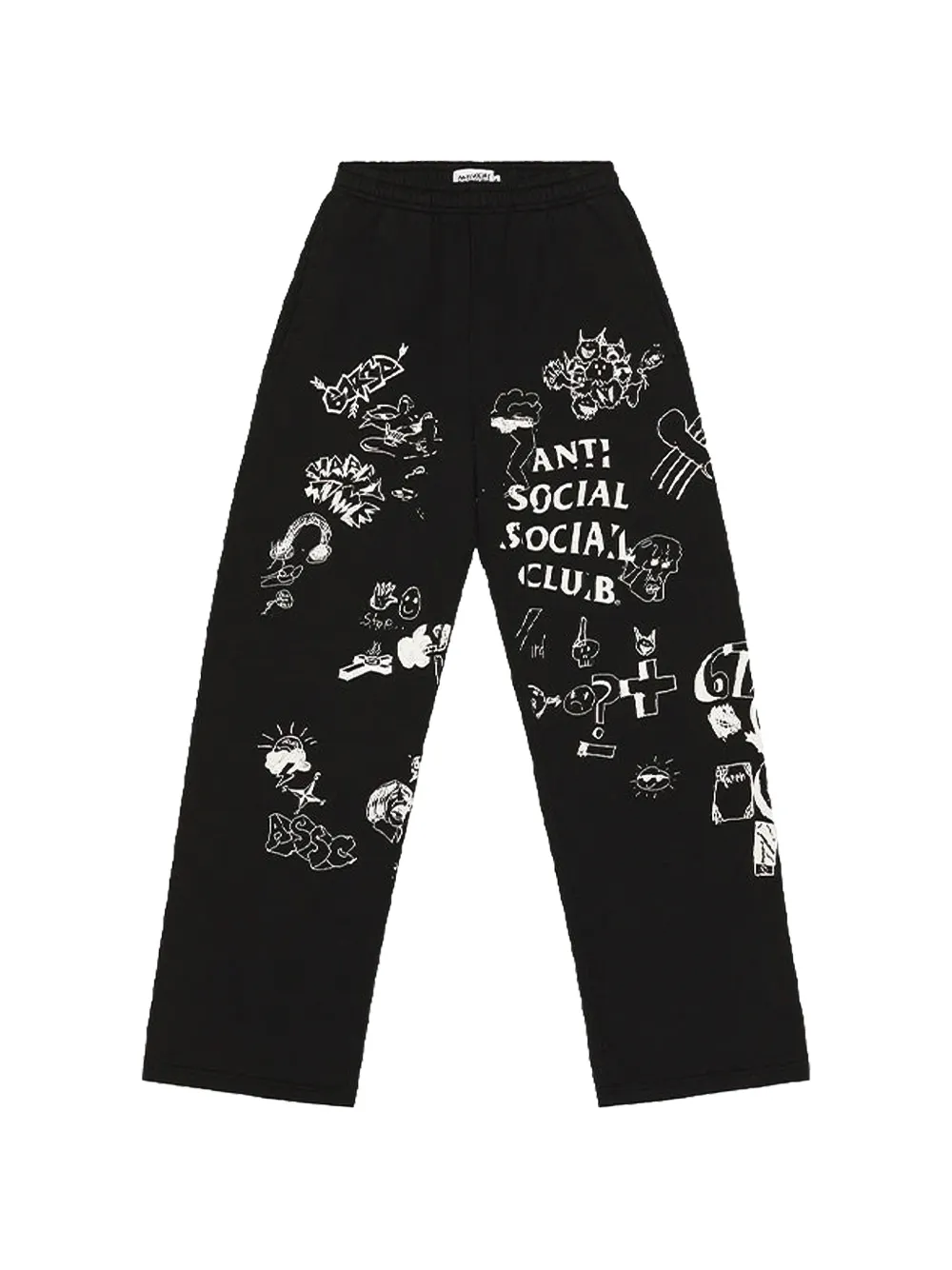 Anti Social Social Club illustrated-print track pants - Nero