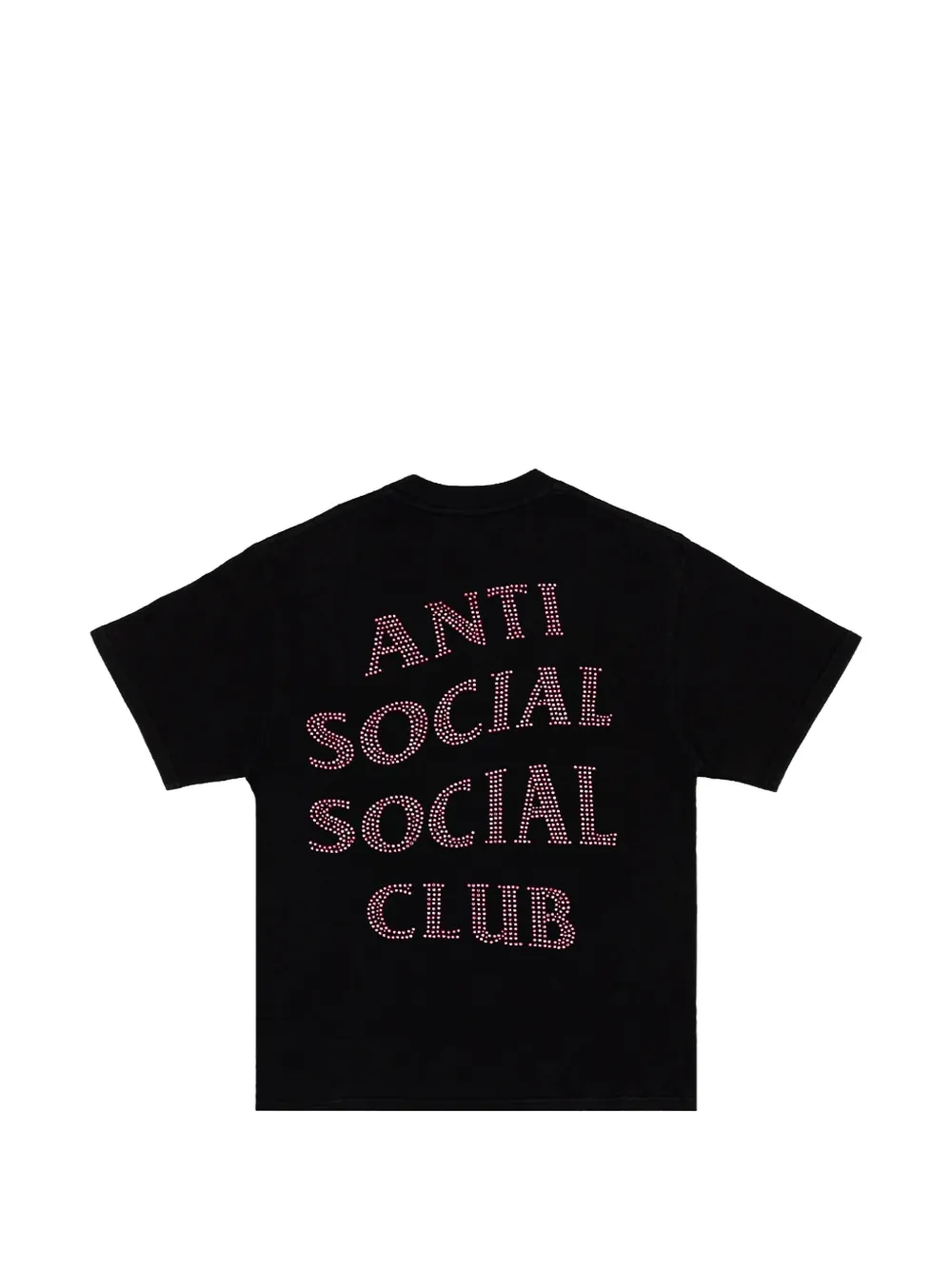 Anti Social Club Mind Games rhinestone-embellished T-shirt Zwart