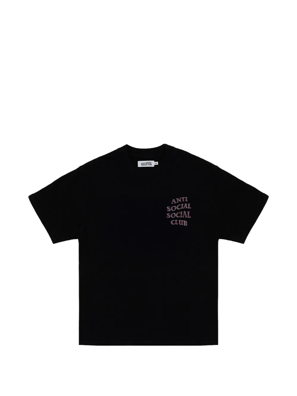 Anti Social Club Mind Games rhinestone-embellished T-shirt Zwart