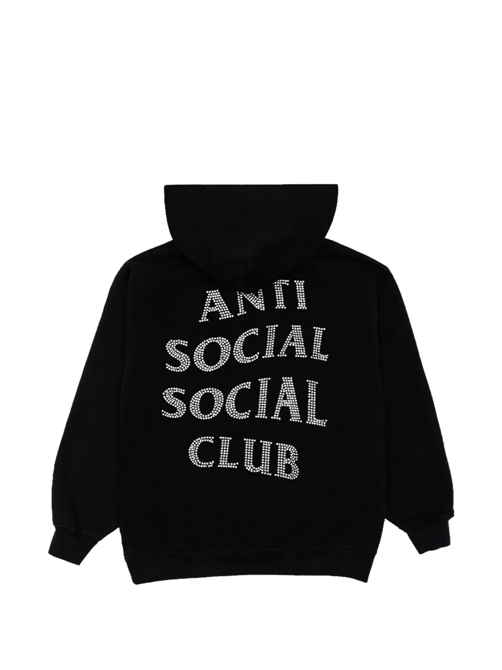 Anti Social Club Rhinestone Mind Games hoodie Zwart