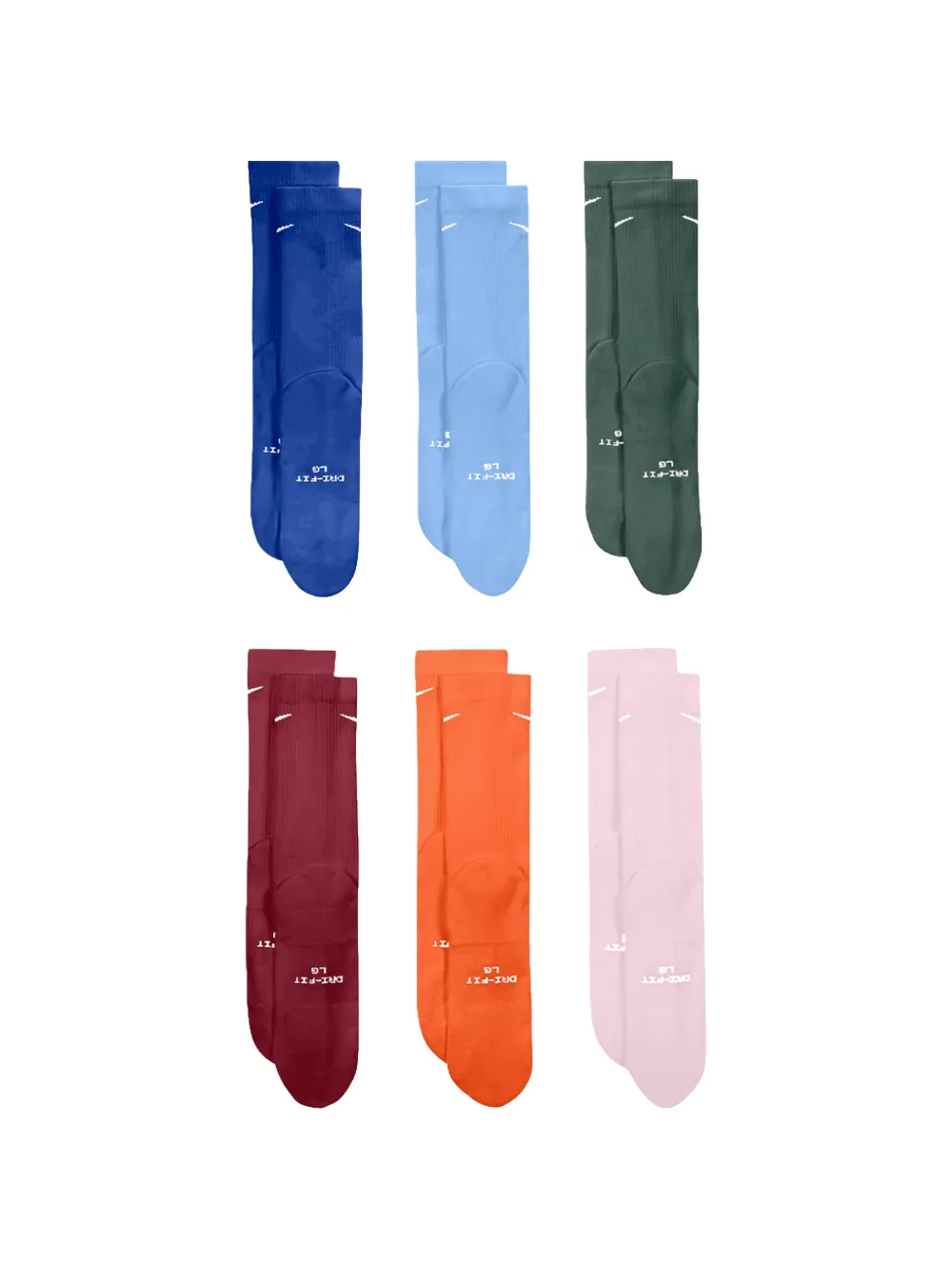 Nike Everyday Elevated socks (set of six) Blauw