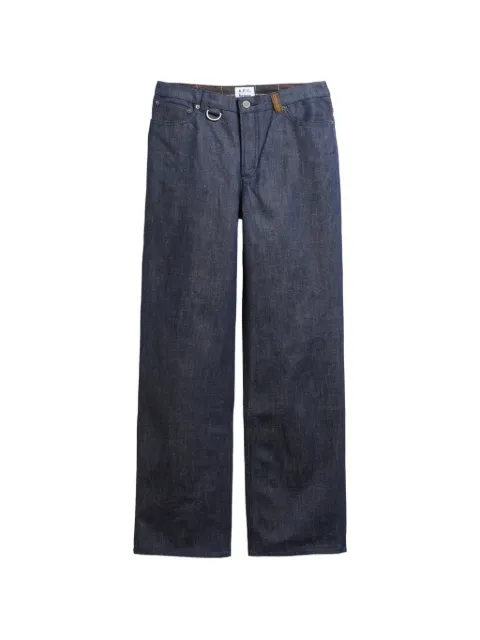 Barbour x A.P.C logo-patch straight-leg jeans