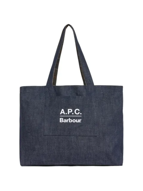 Barbour  x A.P.C logo-print reversible shoulder bag