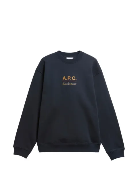 Barbour x A.P.C logo-print sweatshirt