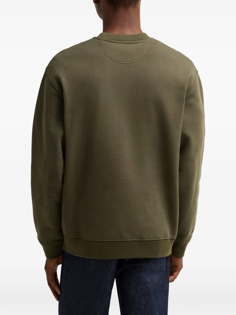 Barbour x A.P.C logo-print cotton sweater Groen