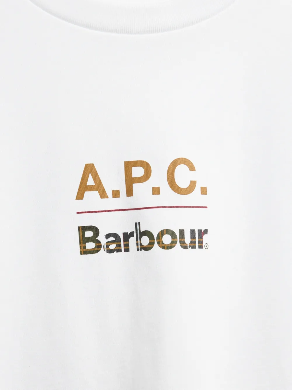 Barbour x A.P.C. logo-print cotton T-shirt Wit