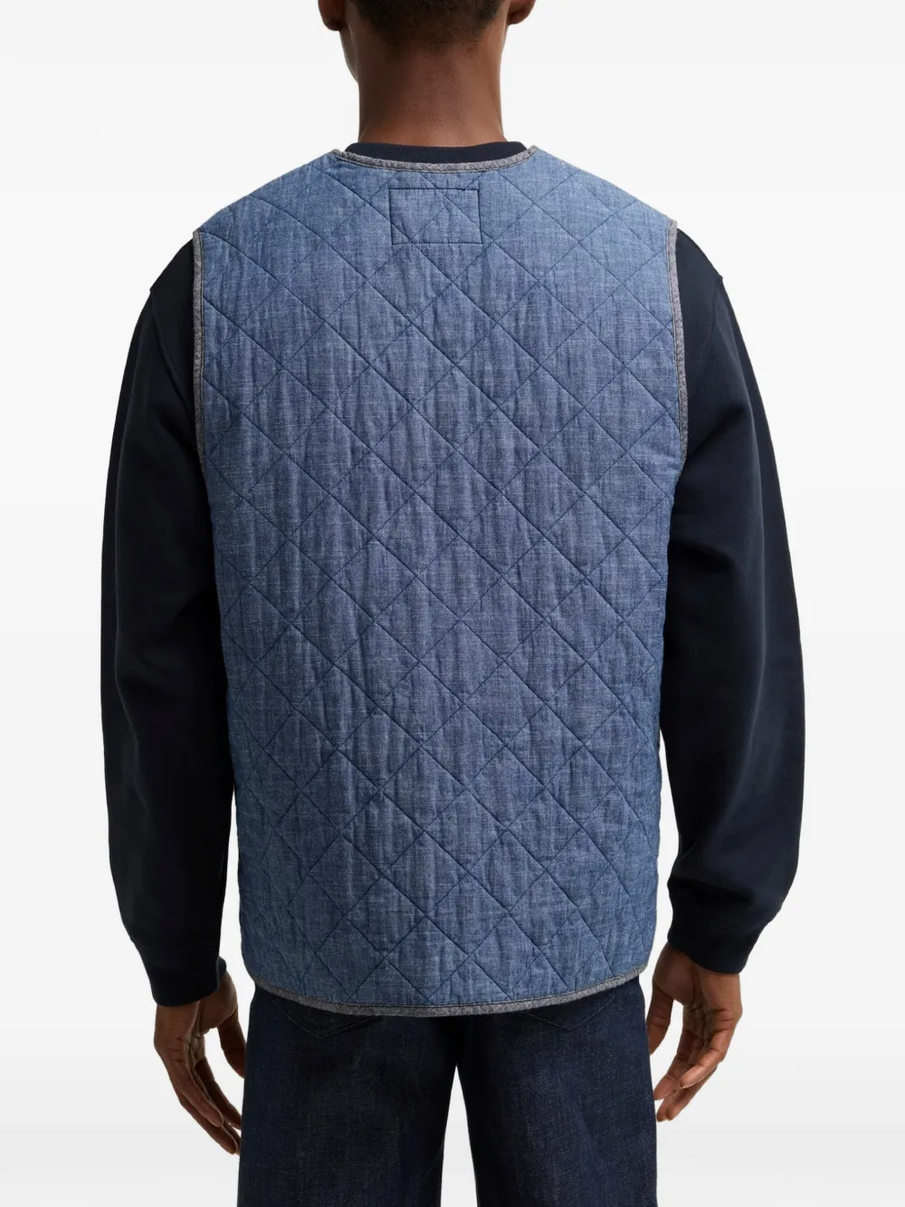 Barbour x A.P.C quilted panelled gilet Grijs