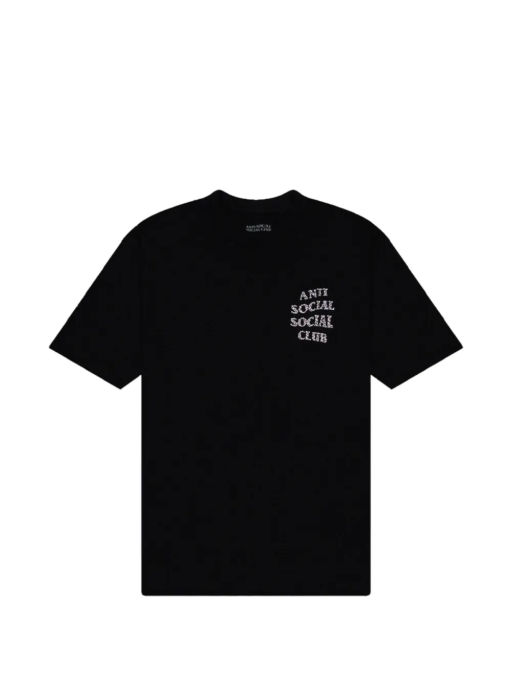 Anti Social Club rhinestone-embellished T-shirt Zwart