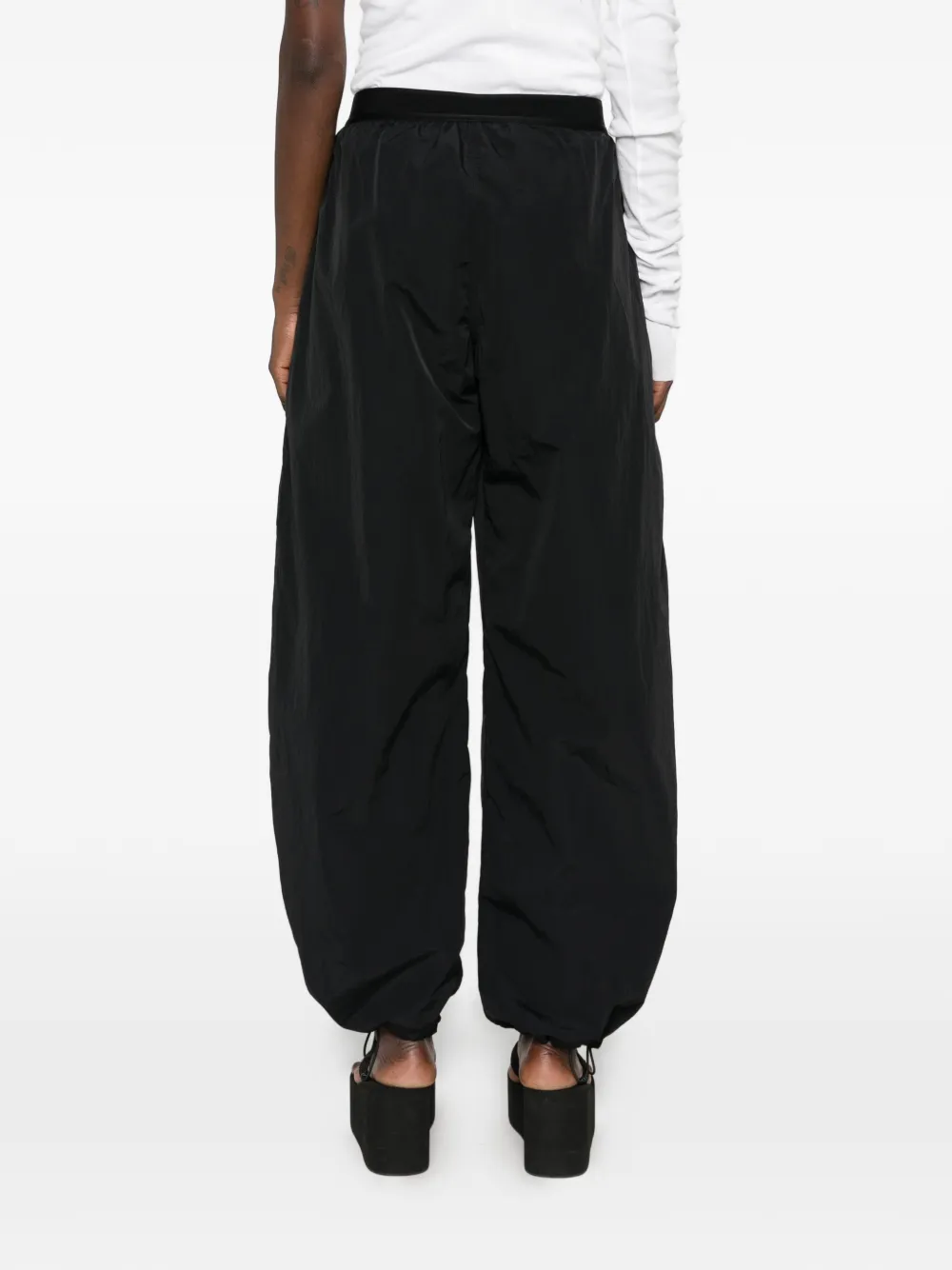 Alexander Wang logo-waistband elasticated-cuffs track pants Zwart