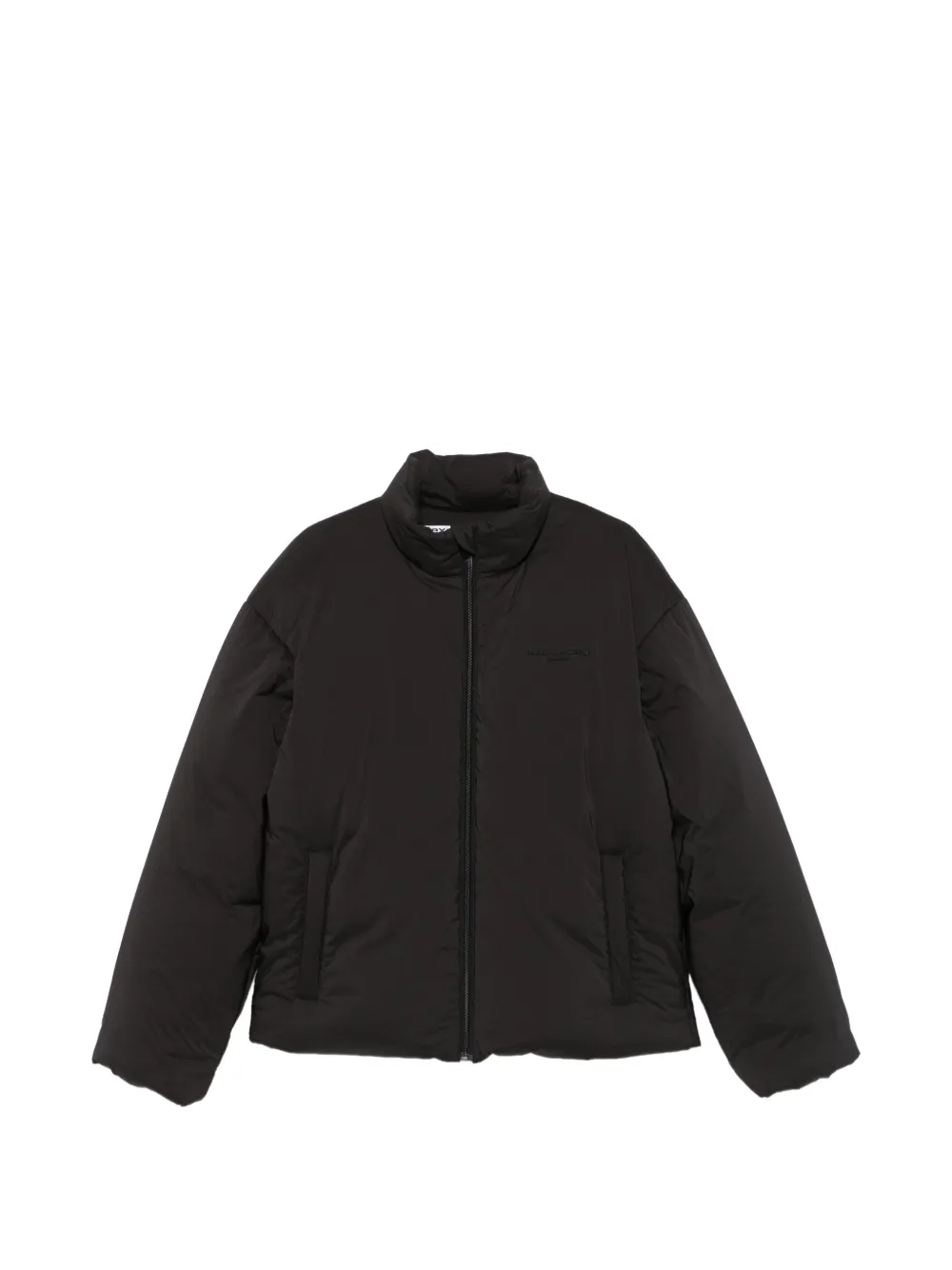 Alexander Wang logo-embroidered puffer jacket Zwart