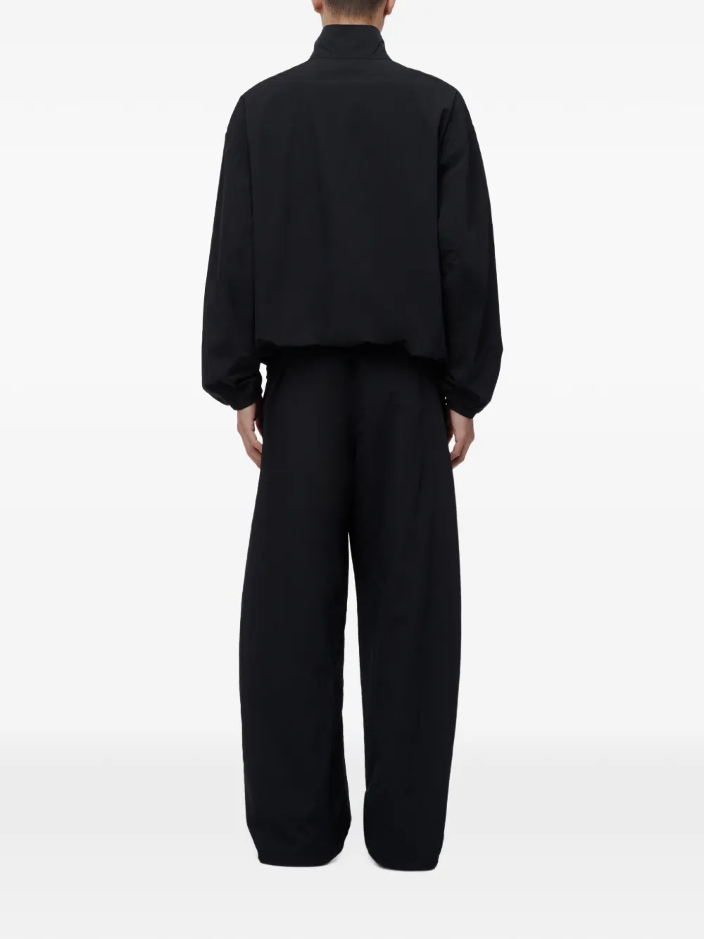 Alexander Wang logo-embroidered zip-up jacket Zwart