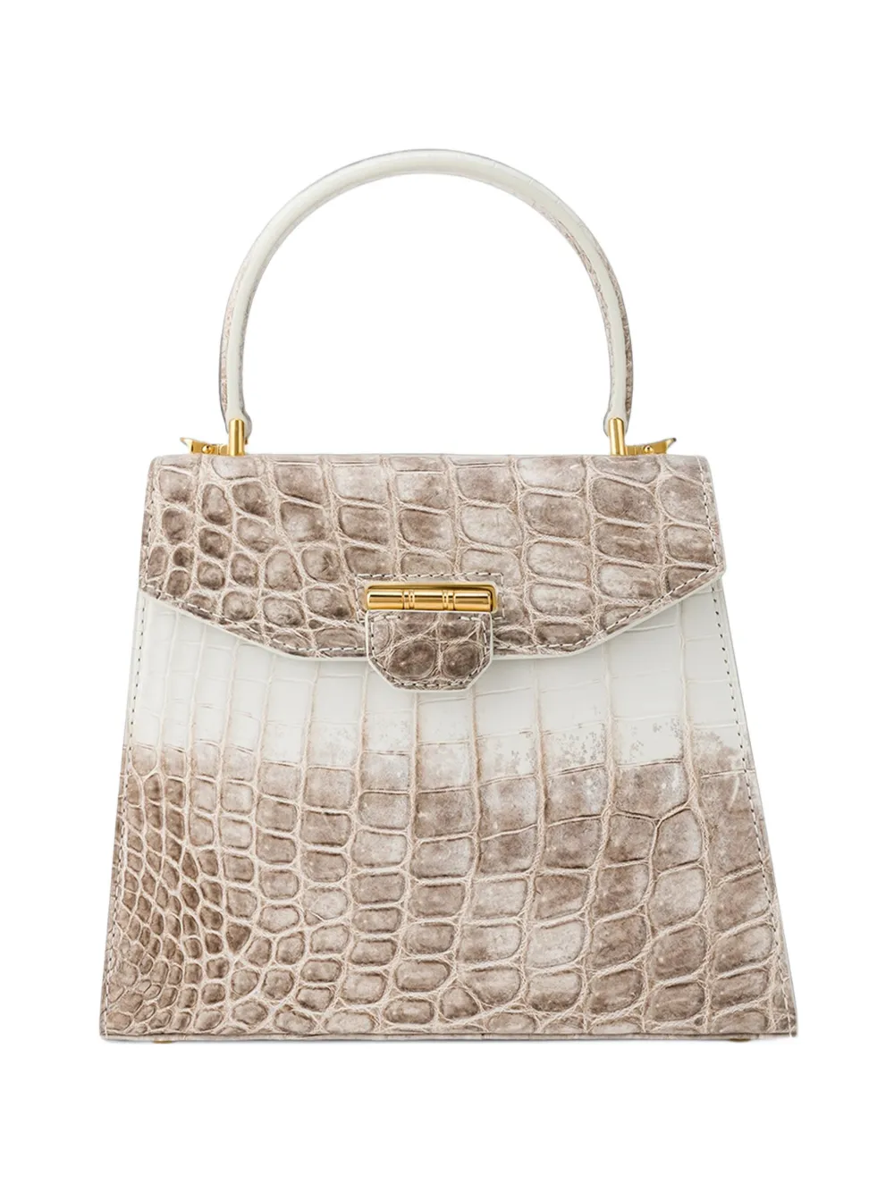 KWANPEN crocodile-effect top-handle shoulder bag - Bianco