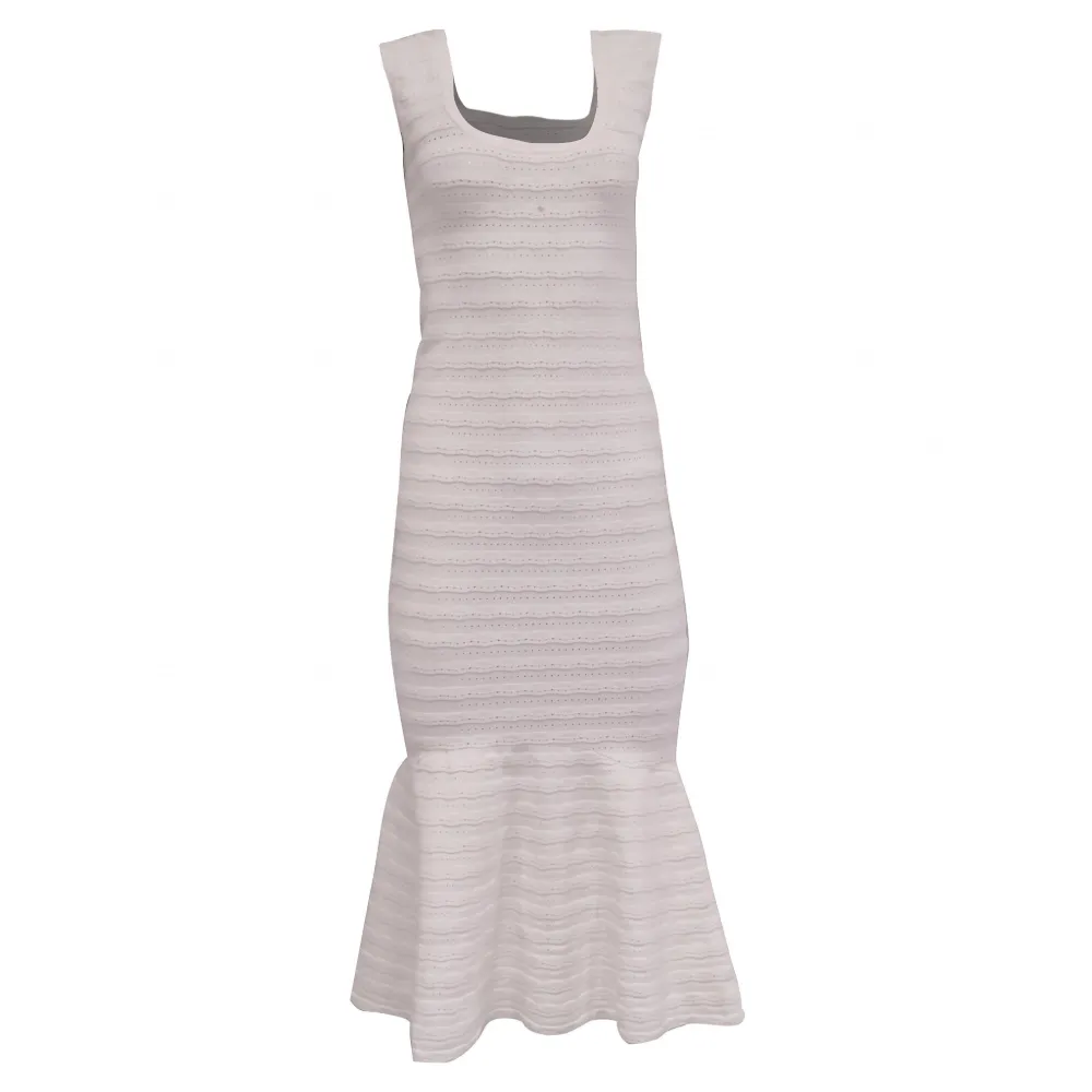 LoveShackFancy Tayleen pointelle-knit maxi dress - White