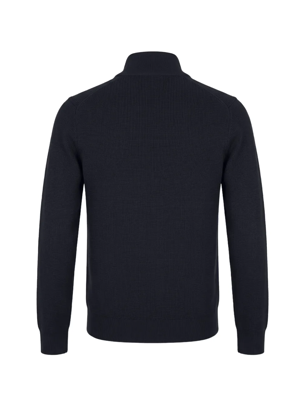 Gant ribbed-knit zip-up cardigan Blauw