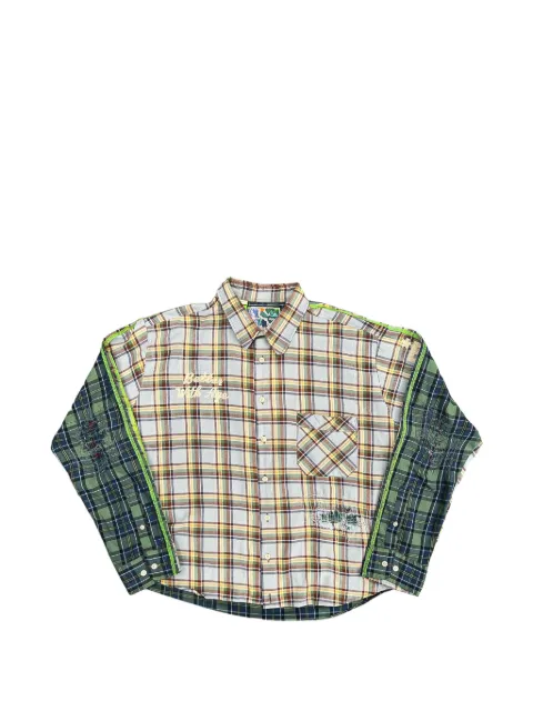 Better with Age  Silvia patchwork flannel shirt