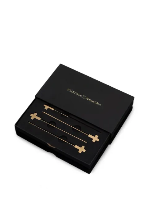 SCANDALE Inspiration Divine cross-detail cocktail picks (set of four)