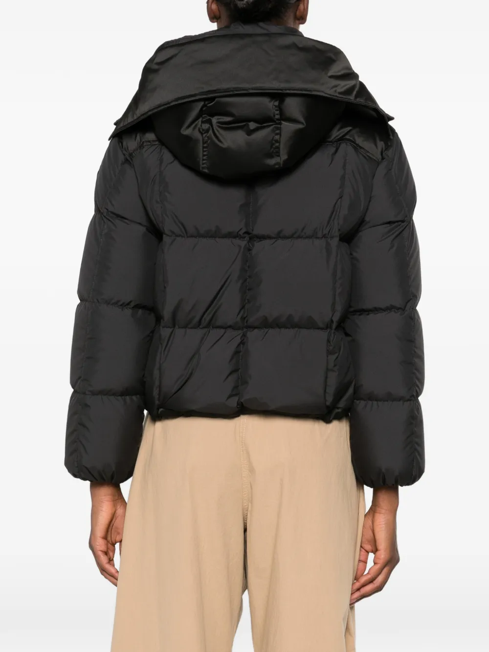 Moncler Legerete quilted hooded jacket Zwart