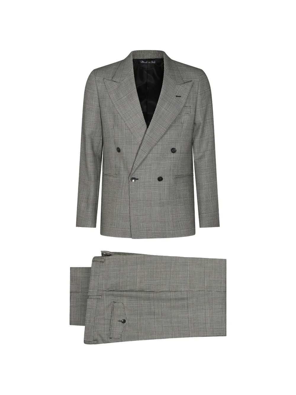 Epoca Prince of Wales check double-breasted suit - Grigio