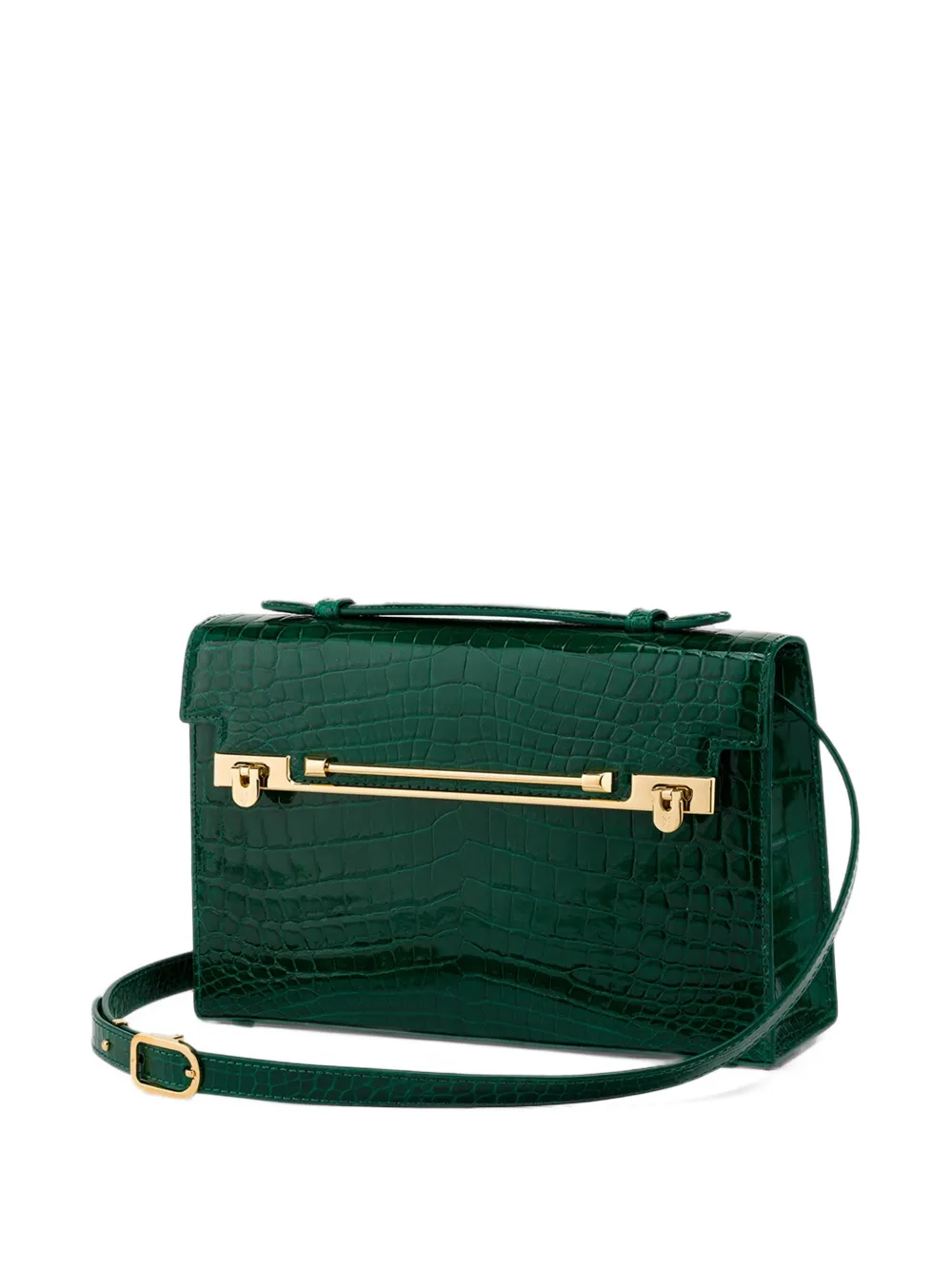 KWANPEN crocodile-effect top-handle shoulder bag Groen