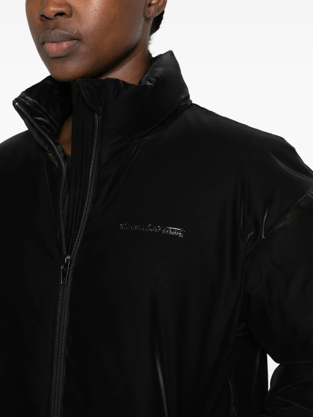 Alexander Wang velvet puffer jacket Zwart