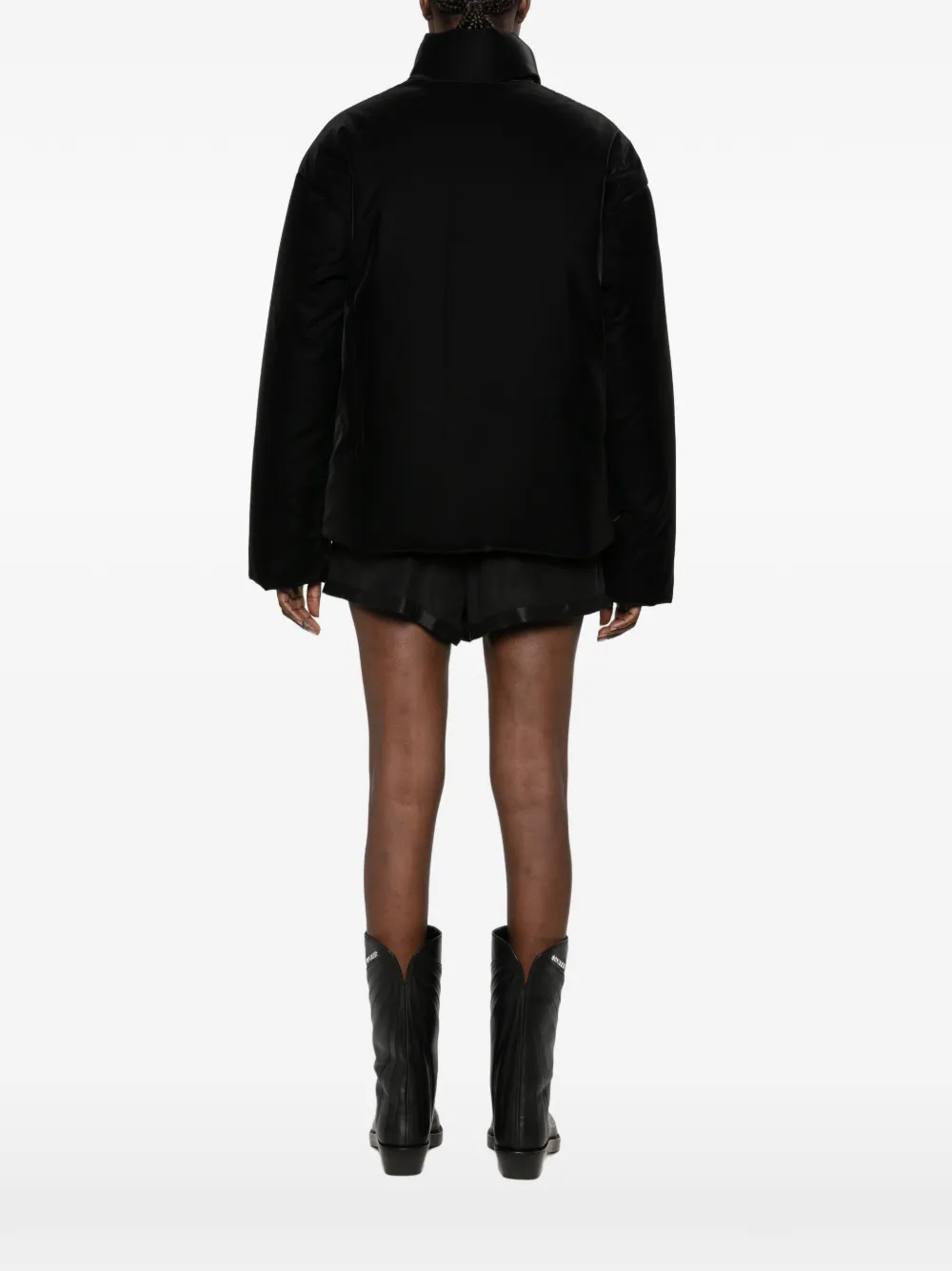 Alexander Wang velvet puffer jacket Zwart
