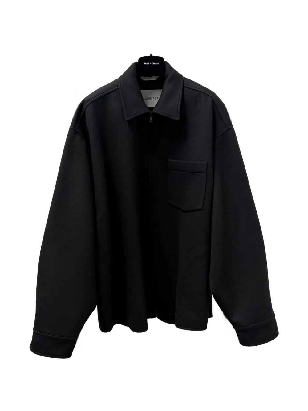 Balenciaga zip-up shirt jacket - Nero