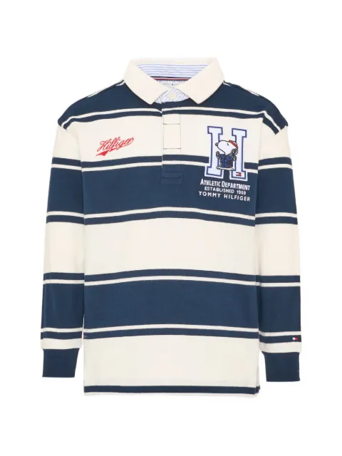 Tommy Hilfiger Junior striped long-sleeve polo shirt