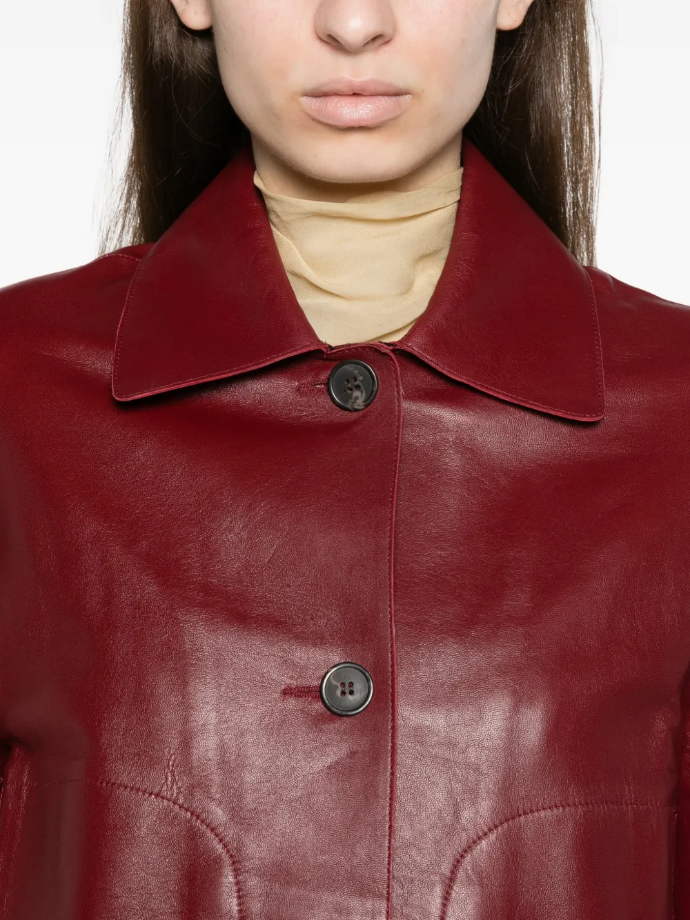 Arma Emy leather jacket Rood