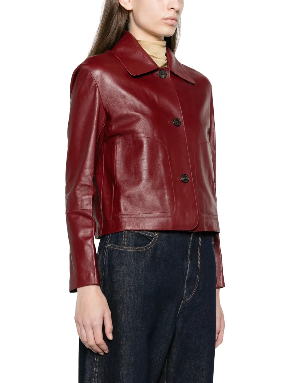 Arma Emy leather jacket Rood