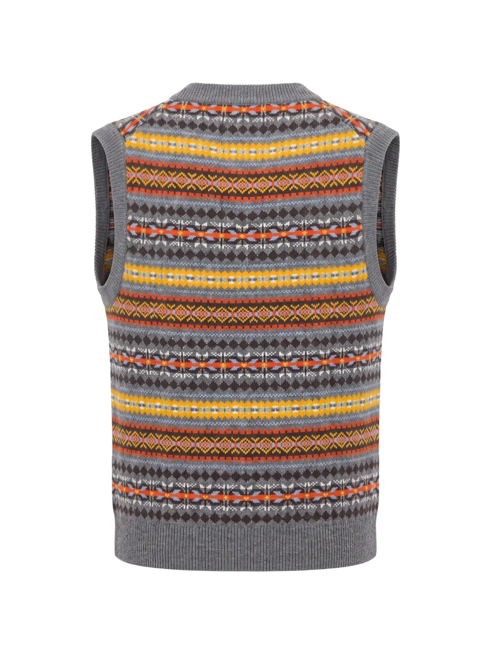 Gant Fair Isle knitted vest Grijs