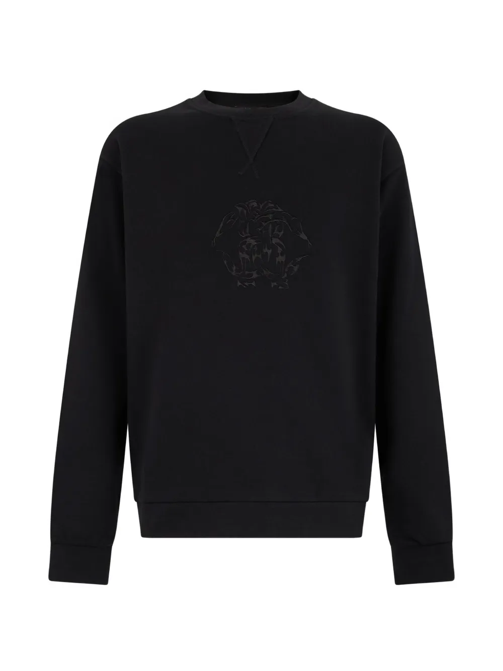 Roberto Cavalli logo-embroidered sweatshirt Zwart