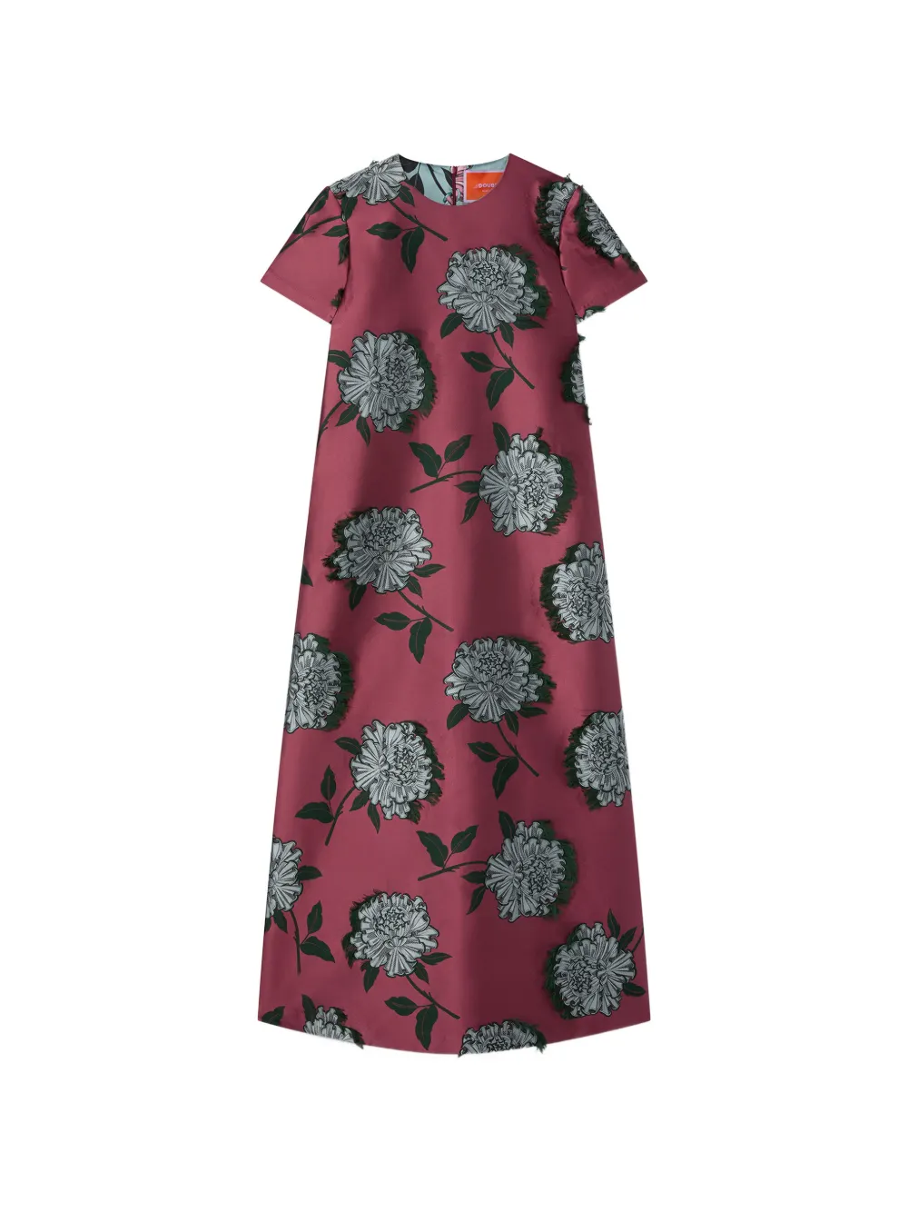La DoubleJ Swing jurk met bloemenjacquard Roze