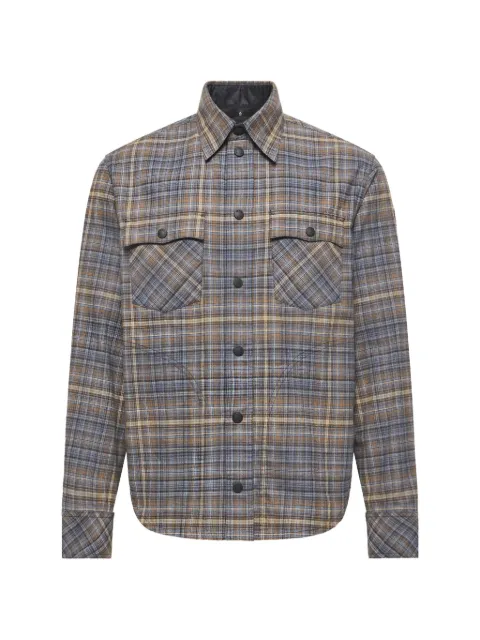 Moncler Grenoble plaid-check cotton shirt