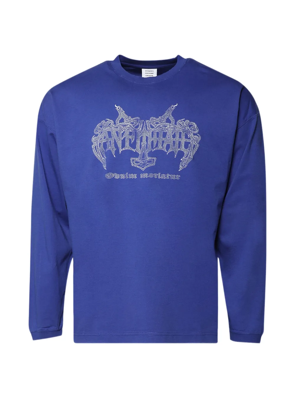 VETEMENTS Anti Hate graphic-print T-shirt Blauw